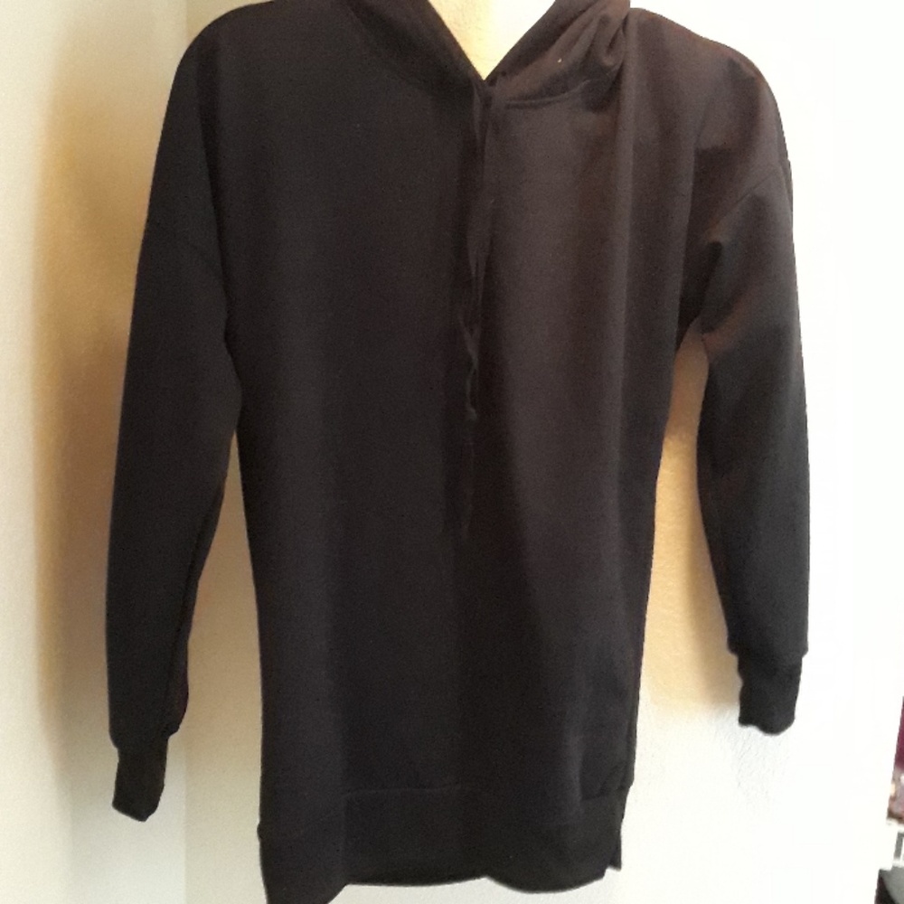 Plain black hoodie